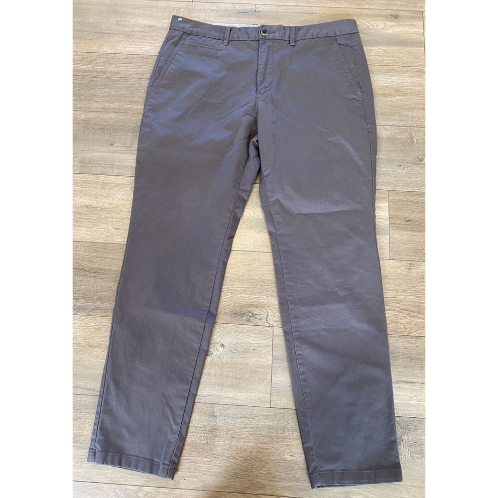 Perk Feel Good Chinos Slim Fit Stretch Gray Mens 36x31 Preppy Casual Pants